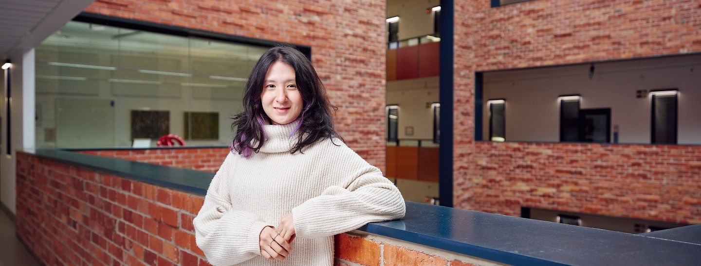 Woman stand at Deakin College Burwood