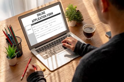 Stemp filling out job application online