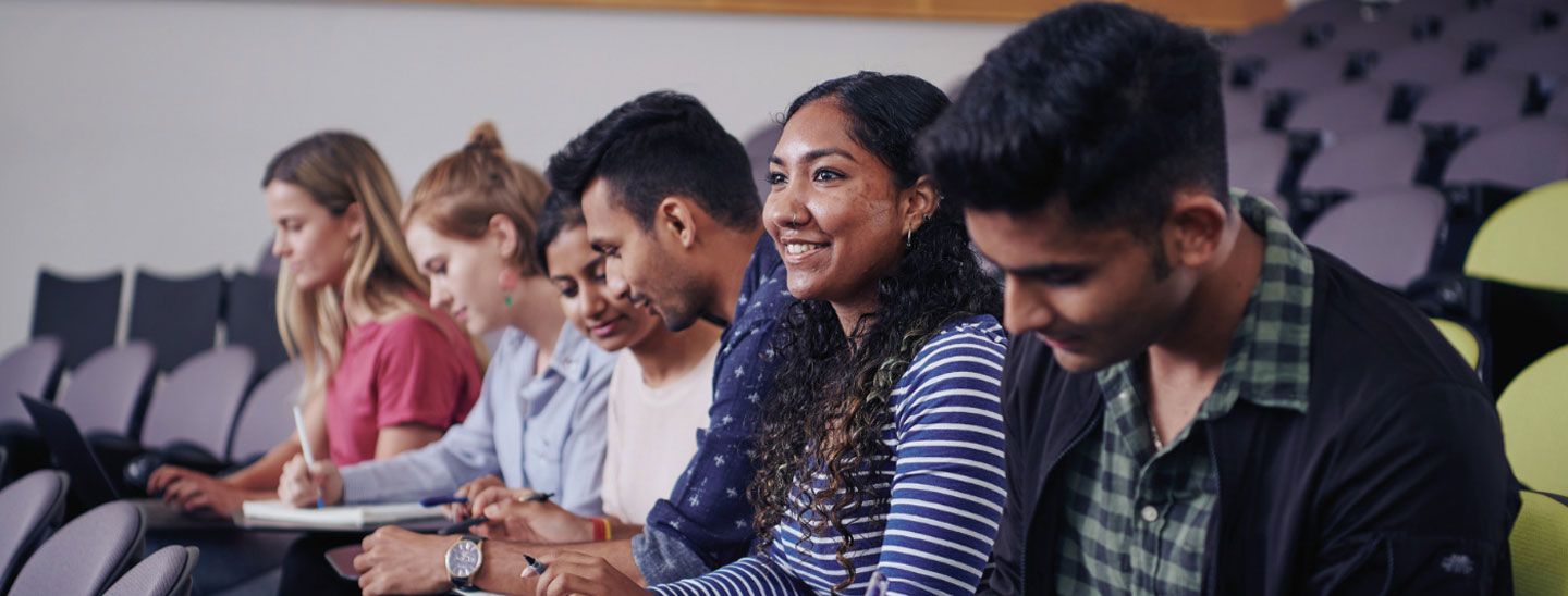 Campus group in lecture hall