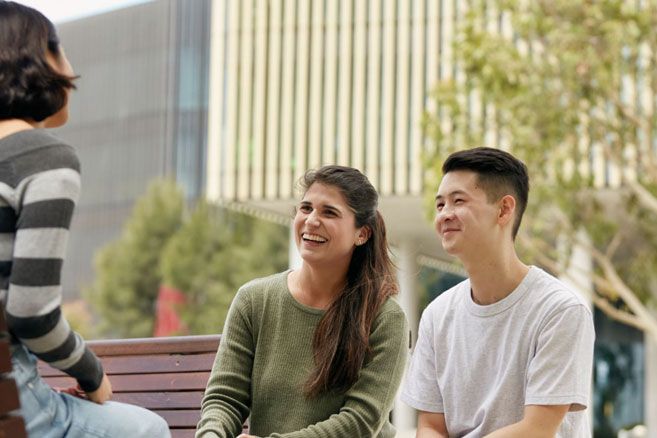 College group talking