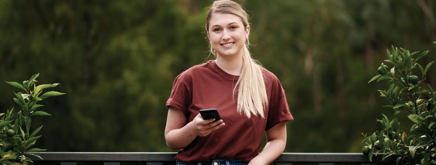Off campus female on phone